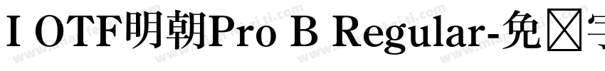 I OTF明朝Pro B Regular字体转换
